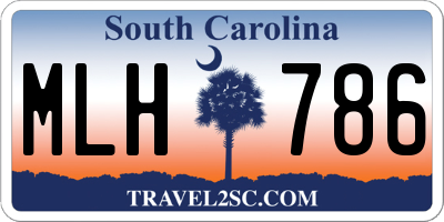 SC license plate MLH786
