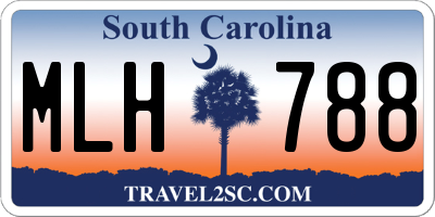 SC license plate MLH788