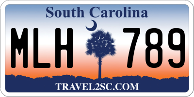 SC license plate MLH789