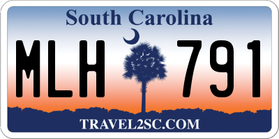 SC license plate MLH791