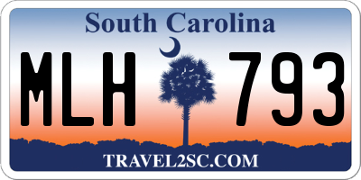 SC license plate MLH793
