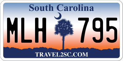 SC license plate MLH795