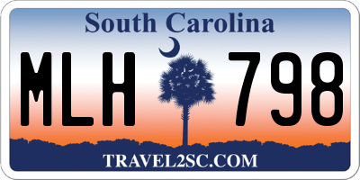 SC license plate MLH798