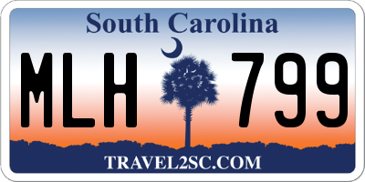SC license plate MLH799