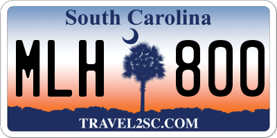 SC license plate MLH800