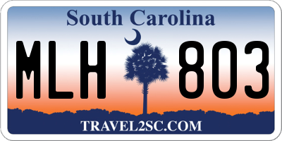 SC license plate MLH803