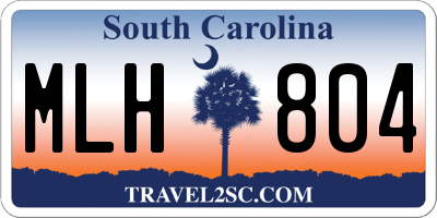 SC license plate MLH804