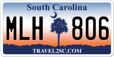 SC license plate MLH806