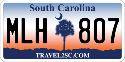 SC license plate MLH807