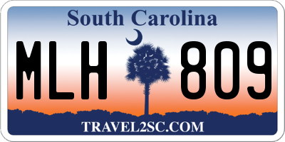 SC license plate MLH809