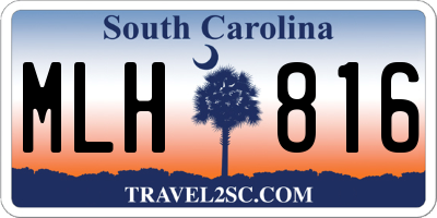 SC license plate MLH816