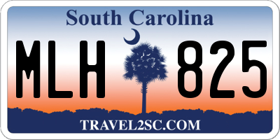 SC license plate MLH825