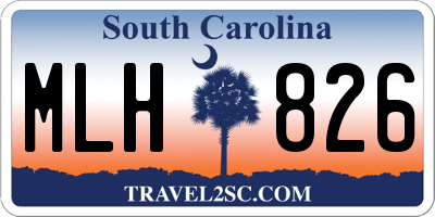 SC license plate MLH826