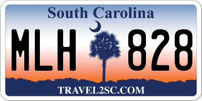 SC license plate MLH828
