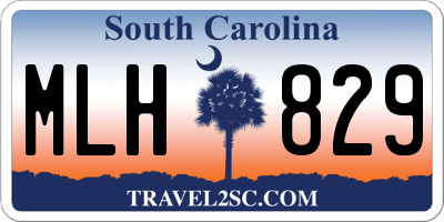 SC license plate MLH829