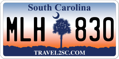 SC license plate MLH830