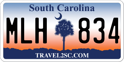 SC license plate MLH834