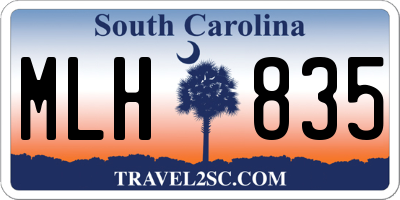 SC license plate MLH835