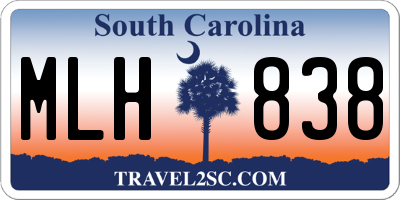 SC license plate MLH838
