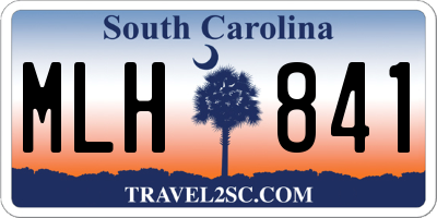 SC license plate MLH841