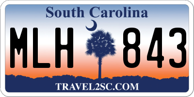 SC license plate MLH843