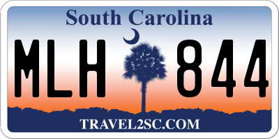 SC license plate MLH844