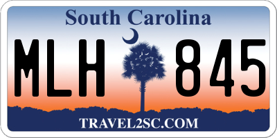 SC license plate MLH845