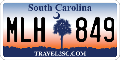 SC license plate MLH849