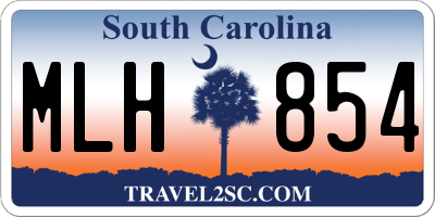 SC license plate MLH854
