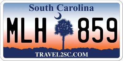 SC license plate MLH859