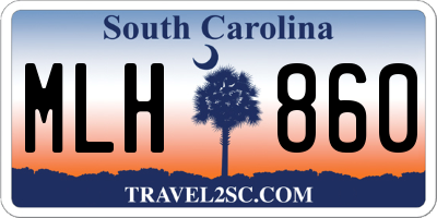 SC license plate MLH860