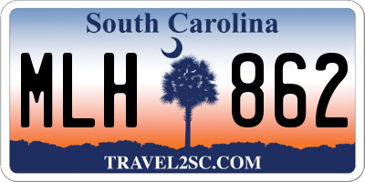 SC license plate MLH862