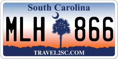 SC license plate MLH866