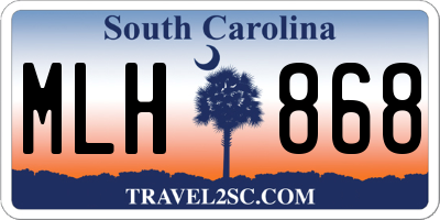 SC license plate MLH868