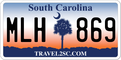 SC license plate MLH869