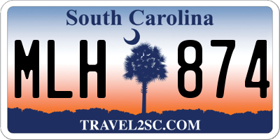SC license plate MLH874