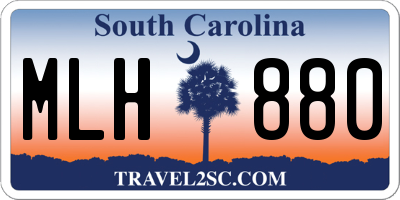 SC license plate MLH880