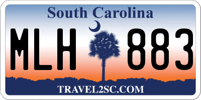 SC license plate MLH883