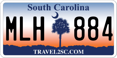 SC license plate MLH884