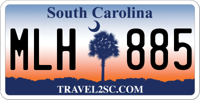 SC license plate MLH885