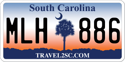 SC license plate MLH886