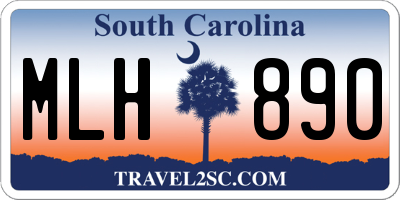 SC license plate MLH890