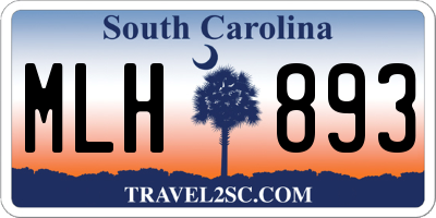 SC license plate MLH893