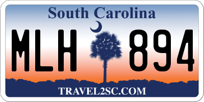 SC license plate MLH894