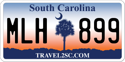 SC license plate MLH899