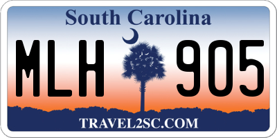 SC license plate MLH905