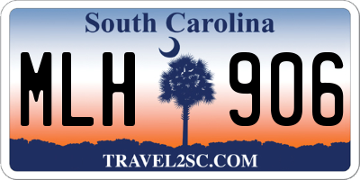 SC license plate MLH906