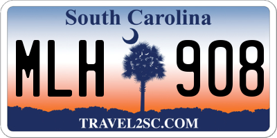 SC license plate MLH908