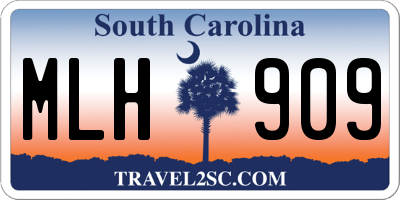 SC license plate MLH909