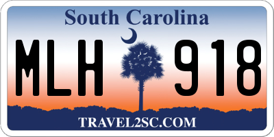 SC license plate MLH918